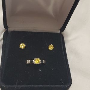 Ring and earrings